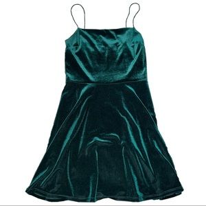 Urban Outfitters Green Velvet Dress